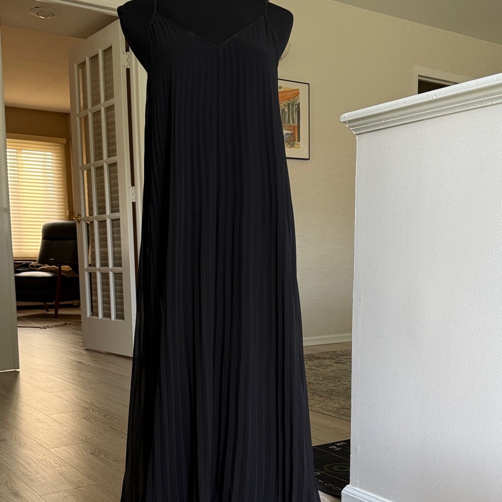 Express Black Pleated Maxi Dress
